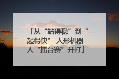 从“站得稳”到“起得快” 人形机器人“擂台赛”开打