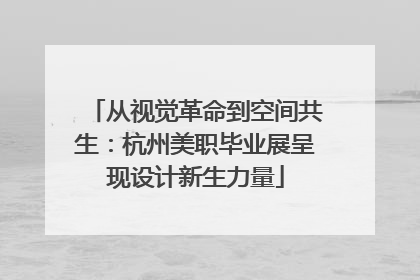 从视觉革命到空间共生：杭州美职毕业展呈现设计新生力量