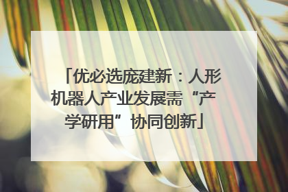 优必选庞建新：人形机器人产业发展需“产学研用”协同创新