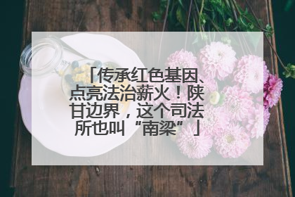传承红色基因、点亮法治薪火！陕甘边界，这个司法所也叫“南梁”