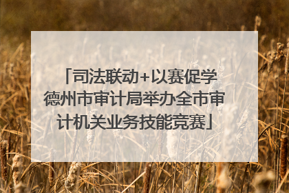 司法联动+以赛促学 德州市审计局举办全市审计机关业务技能竞赛