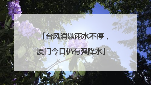 台风消歇雨水不停，厦门今日仍有强降水