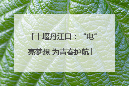十堰丹江口：“电”亮梦想 为青春护航