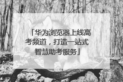 华为浏览器上线高考频道，打造一站式智慧助考服务
