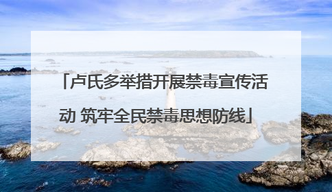 卢氏多举措开展禁毒宣传活动 筑牢全民禁毒思想防线