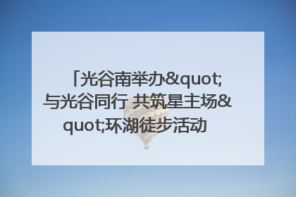 光谷南举办"与光谷同行 共筑星主场"环湖徒步活动 吸引500余名市民参与