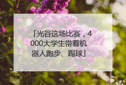 光谷这场比赛，4000大学生带着机器人跑步、踢球