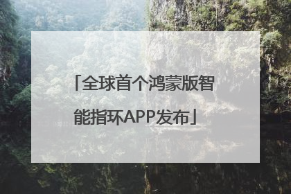 全球首个鸿蒙版智能指环APP发布