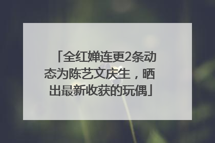 全红婵连更2条动态为陈艺文庆生，晒出最新收获的玩偶