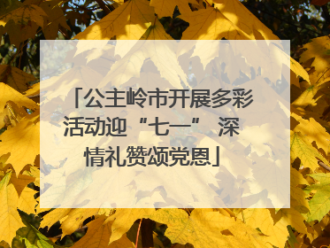 公主岭市开展多彩活动迎“七一” 深情礼赞颂党恩