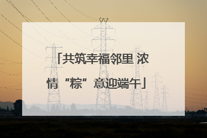 共筑幸福邻里 浓情“粽”意迎端午