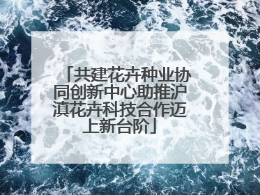 共建花卉种业协同创新中心助推沪滇花卉科技合作迈上新台阶