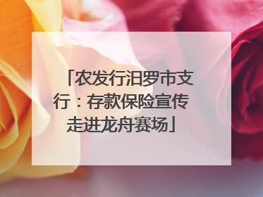 农发行汨罗市支行：存款保险宣传走进龙舟赛场