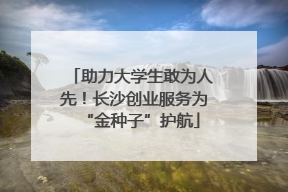 助力大学生敢为人先！长沙创业服务为“金种子”护航