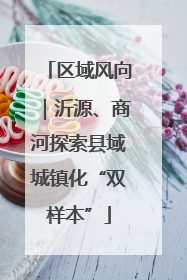 区域风向｜沂源、商河探索县域城镇化“双样本”