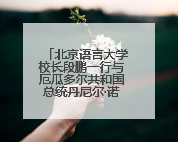 北京语言大学校长段鹏一行与厄瓜多尔共和国总统丹尼尔·诺沃亚阁下座谈