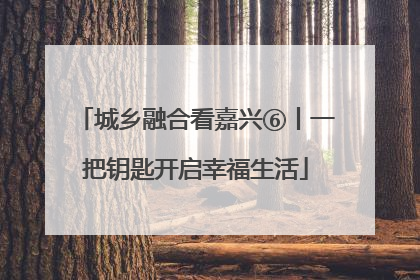 城乡融合看嘉兴⑥丨一把钥匙开启幸福生活