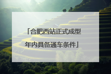 合肥西站正式成型 年内具备通车条件