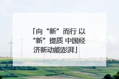 向“新”而行 以“新”提质 中国经济新动能澎湃