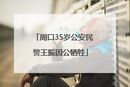 周口35岁公安民警王振因公牺牲