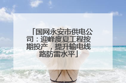 国网永安市供电公司：迎峰度夏工程按期投产，提升输电线路防雷水平