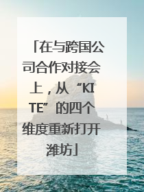 在与跨国公司合作对接会上，从“KITE”的四个维度重新打开潍坊