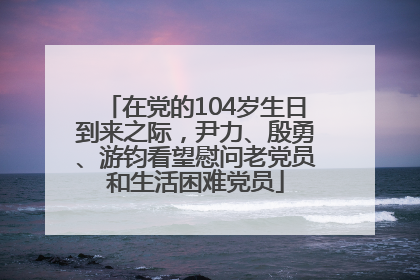 在党的104岁生日到来之际，尹力、殷勇、游钧看望慰问老党员和生活困难党员
