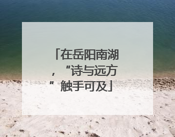 在岳阳南湖，“诗与远方”触手可及