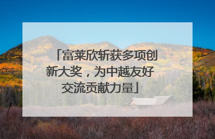富莱欣斩获多项创新大奖，为中越友好交流贡献力量