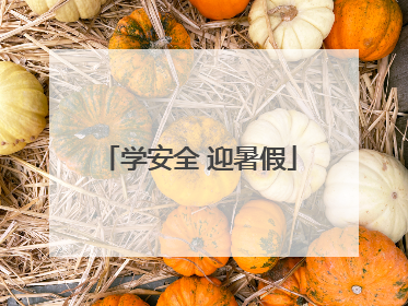 学安全 迎暑假