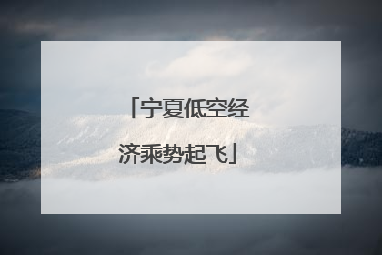 宁夏低空经济乘势起飞