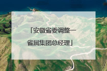 安徽省委调整一省属集团总经理