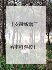 安徽新增三所本科院校