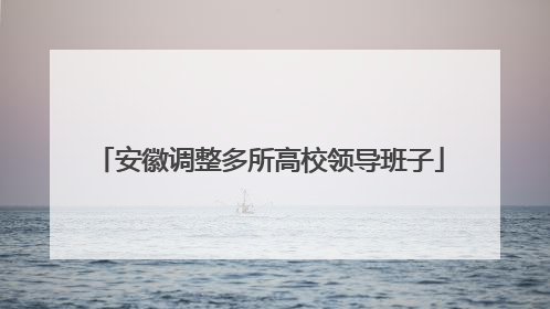 安徽调整多所高校领导班子