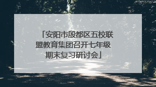 安阳市殷都区五校联盟教育集团召开七年级期末复习研讨会