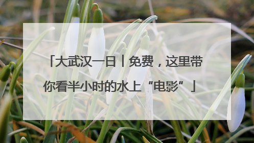 大武汉一日︱免费，这里带你看半小时的水上“电影”