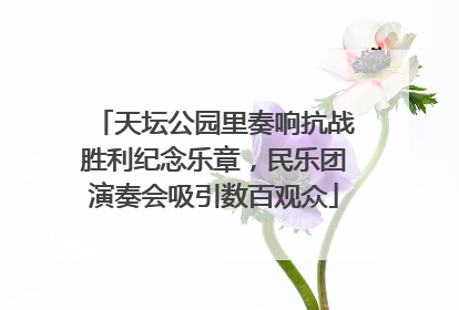 天坛公园里奏响抗战胜利纪念乐章，民乐团演奏会吸引数百观众