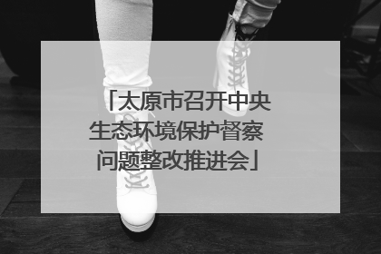 太原市召开中央生态环境保护督察问题整改推进会