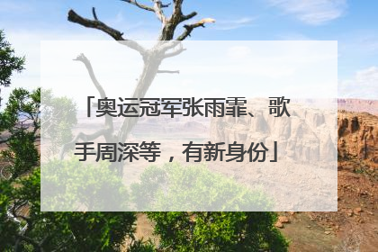奥运冠军张雨霏、歌手周深等，有新身份