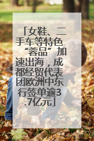 女鞋、二手车等特色“蓉品”加速出海，成都经贸代表团欧洲中东行签单逾3.7亿元