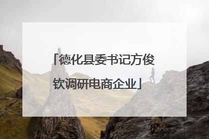 德化县委书记方俊钦调研电商企业