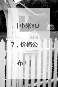 小米YU7，价格公布！