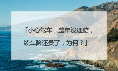 小心驾车一整年没理赔，续车险还贵了，为何？
