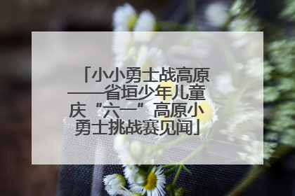 小小勇士战高原——省垣少年儿童庆“六一”高原小勇士挑战赛见闻