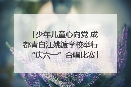 少年儿童心向党 成都青白江姚渡学校举行“庆六一”合唱比赛