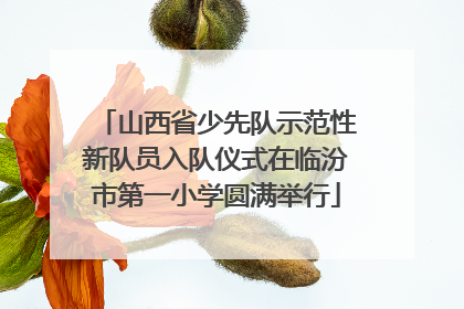 山西省少先队示范性新队员入队仪式在临汾市第一小学圆满举行