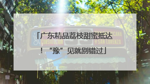 广东精品荔枝甜蜜抵达！“豫”见就别错过