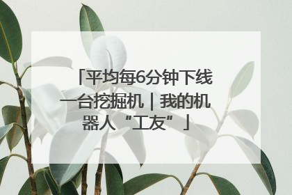 平均每6分钟下线一台挖掘机｜我的机器人“工友”