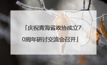 庆祝青海省政协成立70周年研讨交流会召开