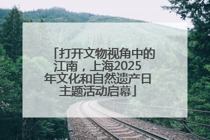 打开文物视角中的江南，上海2025年文化和自然遗产日主题活动启幕
